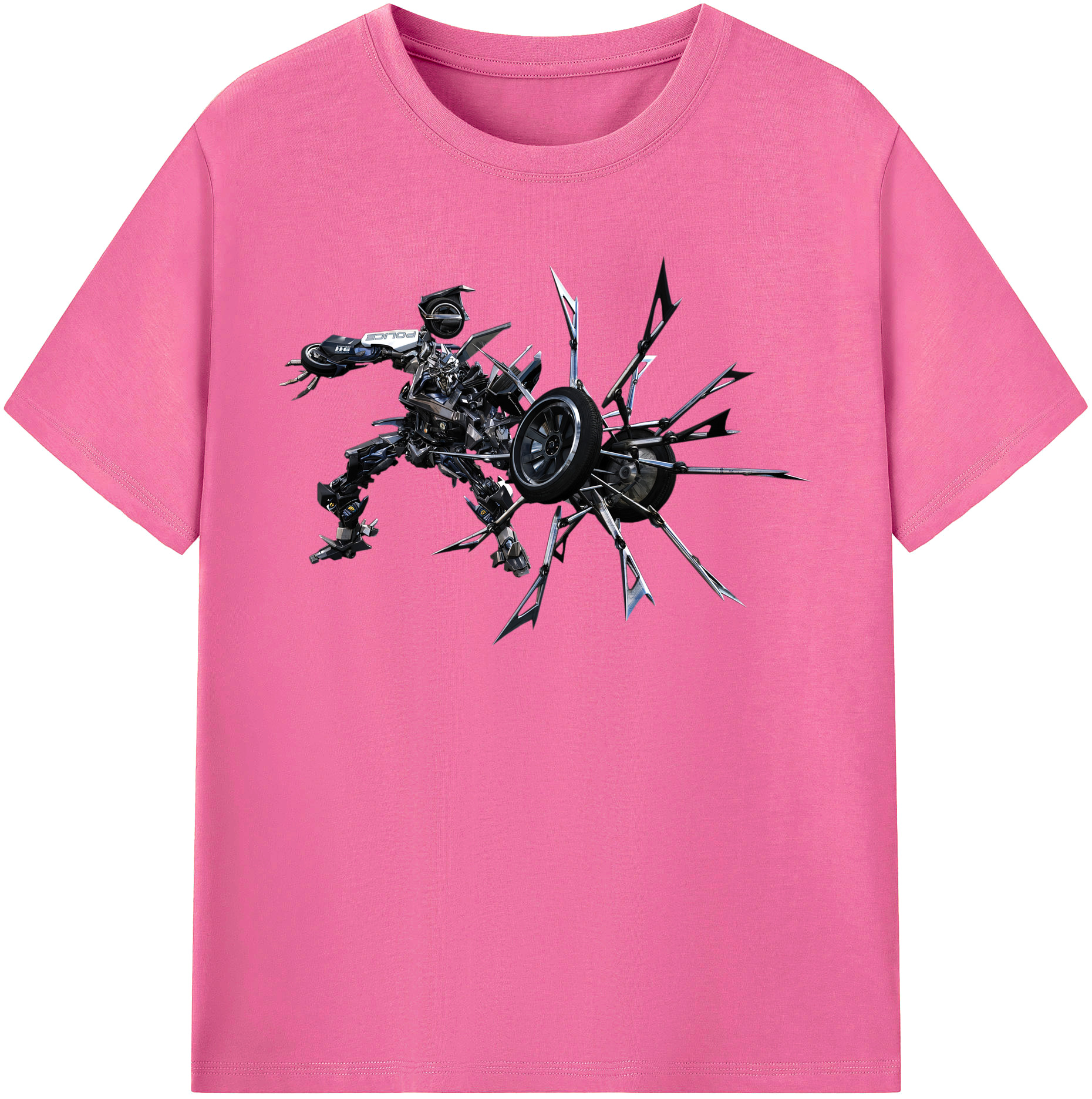 （画像用）  レディースカジュアルプリントTシャツ（綿100％）